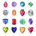 Colored gems Royalty Free Stock Photo