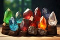 Colored gemstones minerals Royalty Free Stock Photo