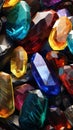 Colored gemstones minerals Royalty Free Stock Photo