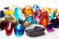 Colored gemstones minerals