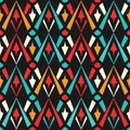 Colored geometric seamless pattern