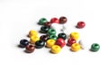 Colored glass beads isolated Royalty Free Stock Photo