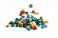 Colored glass beads isolated Royalty Free Stock Photo