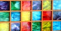 Colored Glass Blocks Royalty Free Stock Photo