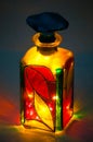 Colored glass bottle Royalty Free Stock Photo