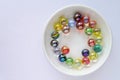 Colored glass marbles (1)