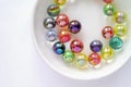 Colored glass marbles (2)