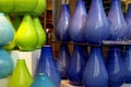 Colored Glass Vases Royalty Free Stock Photo