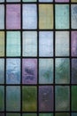 Colored glass window with block pattern background Royalty Free Stock Photo