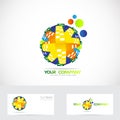 Colored globe logo abstract Royalty Free Stock Photo