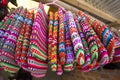 Colored gloves from Bolivia ethnic market Royalty Free Stock Photo