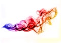 Colored gradient fume over white Royalty Free Stock Photo