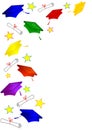 Colored Graduation Caps Frame