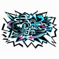 Colored graffiti background arrows on white background vector illustration Royalty Free Stock Photo