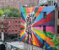Colored graffiti of a couple