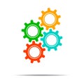 Colored group set gear illustration for design Royalty Free Stock Photo