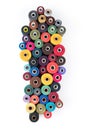 Group of colored sewing threads as colorful background Royalty Free Stock Photo