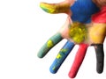 Colored hand Royalty Free Stock Photo
