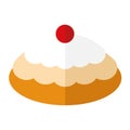 Colored hanukkah sufganiyot icon Vector