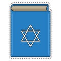 Colored hanukkah torah icon Vector