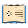 Colored hanukkah torah icon Vector