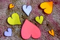 Colorful shaped cut outs wallpaper