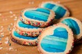 Colored hearth cookies Royalty Free Stock Photo