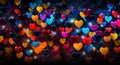 colored hearts with different colors