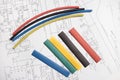 Colored heat shrink tubing Royalty Free Stock Photo