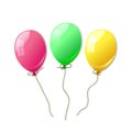 Colored helium fly balloons - vector Royalty Free Stock Photo