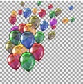 Colored helium fly balloons - vector Royalty Free Stock Photo