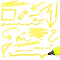 Colored highlighter with markings