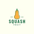 Colored hipster squash logo design