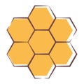 colored honeycomb design