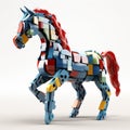 Colorful 3d Horse Model: A Unique Blend Of Realism And Fantasy