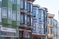 Colored house facades in San Francisco