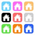 Colored house icons