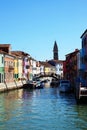 Colored houses of Burano island Royalty Free Stock Photo