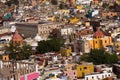 Colored houses, churches Fort, Guanajuato Mexico Royalty Free Stock Photo
