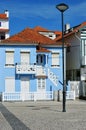 Colored houses, Costa Nova, Beira Litoral, Portugal, Europe