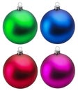 Colored ÃÂhristmas balls clipping path Royalty Free Stock Photo