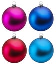 Colored ÃÂhristmas balls clipping path Royalty Free Stock Photo