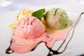 Colored ice-cream closeup Royalty Free Stock Photo
