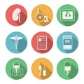 Colored icons for nephrology