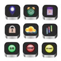 Colored icons web tools for your interface Royalty Free Stock Photo