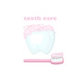 Colored illustration about health and tooth care. Royalty Free Stock Photo