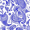 Colored indian paisley pattern Royalty Free Stock Photo