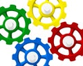 Colored interlocking gears