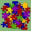 Colored Jigsaw Pieces Royalty Free Stock Photo