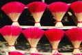 Colored joss sticks in Vietnam Royalty Free Stock Photo